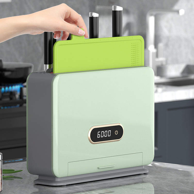 紫外线消毒刀架 多功能刀具菜板一体机 带烘干筷子筒杀菌置物架